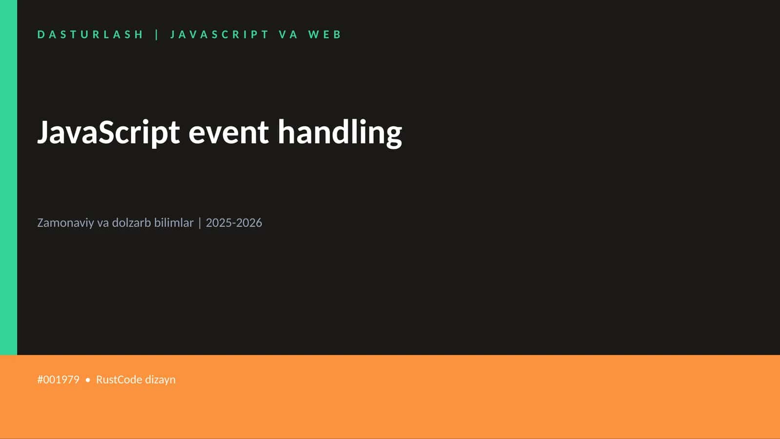 JavaScript event handling