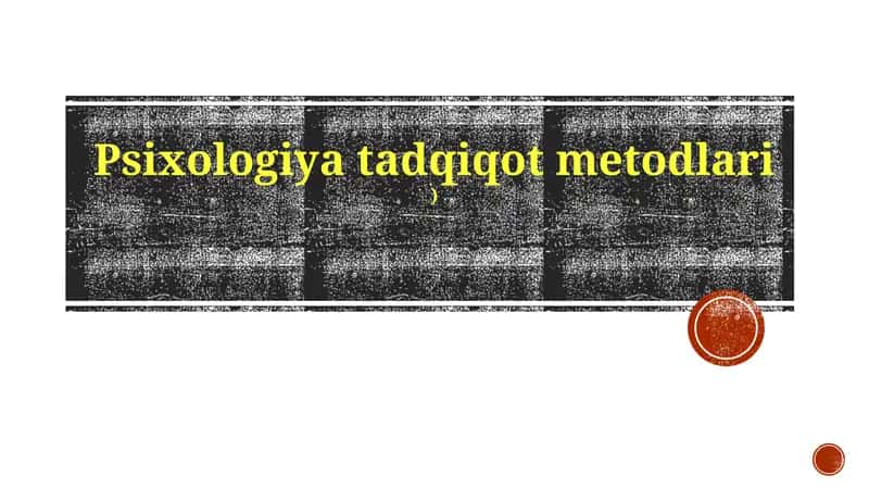Psixologiya Tadqiqot Metodlari
