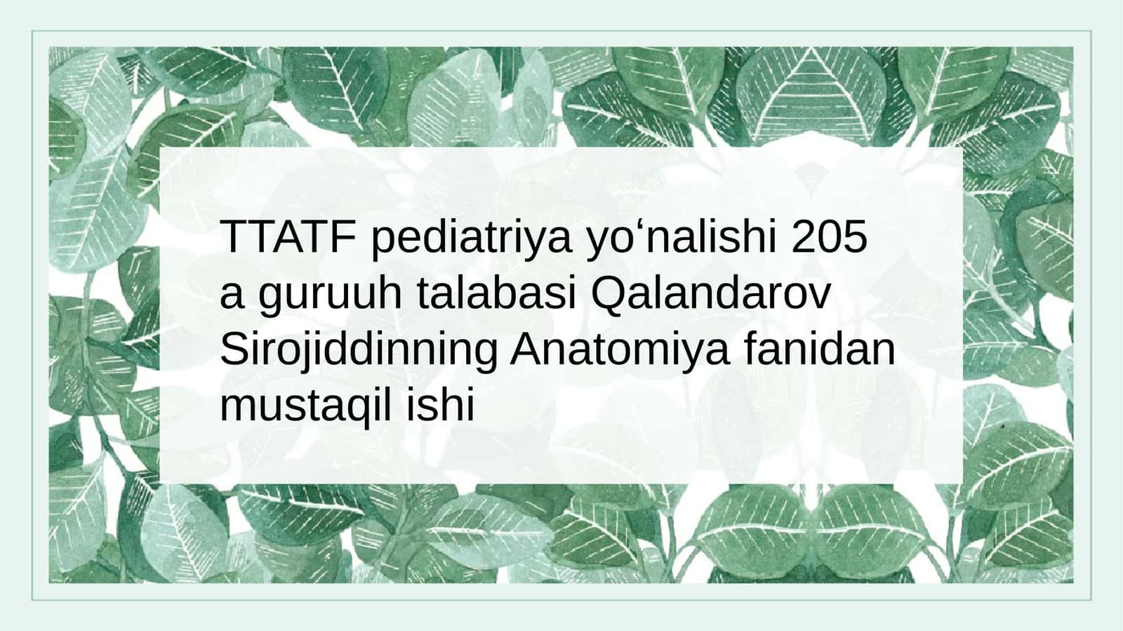 Tibilish va hidbilishning funksional anatomiyasi