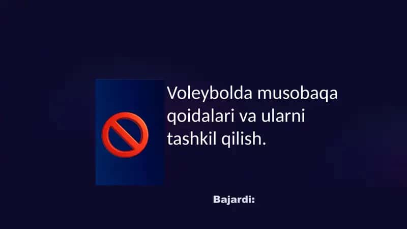 Voleybol musobaqalari va ularni tashkil etish