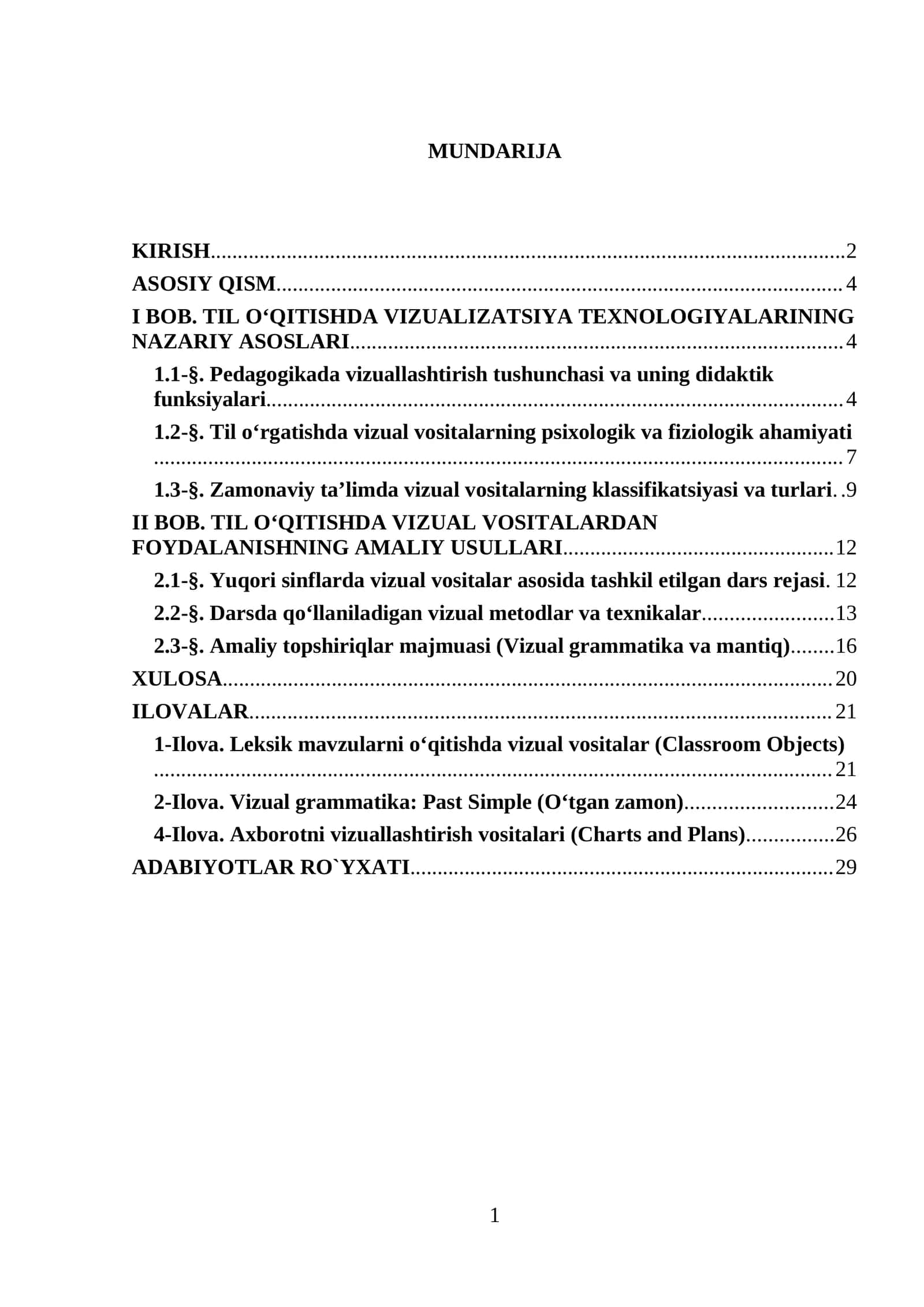 Til o`qitish jarayonida vizual vositalardan foydalanishning amaliy asoslari.