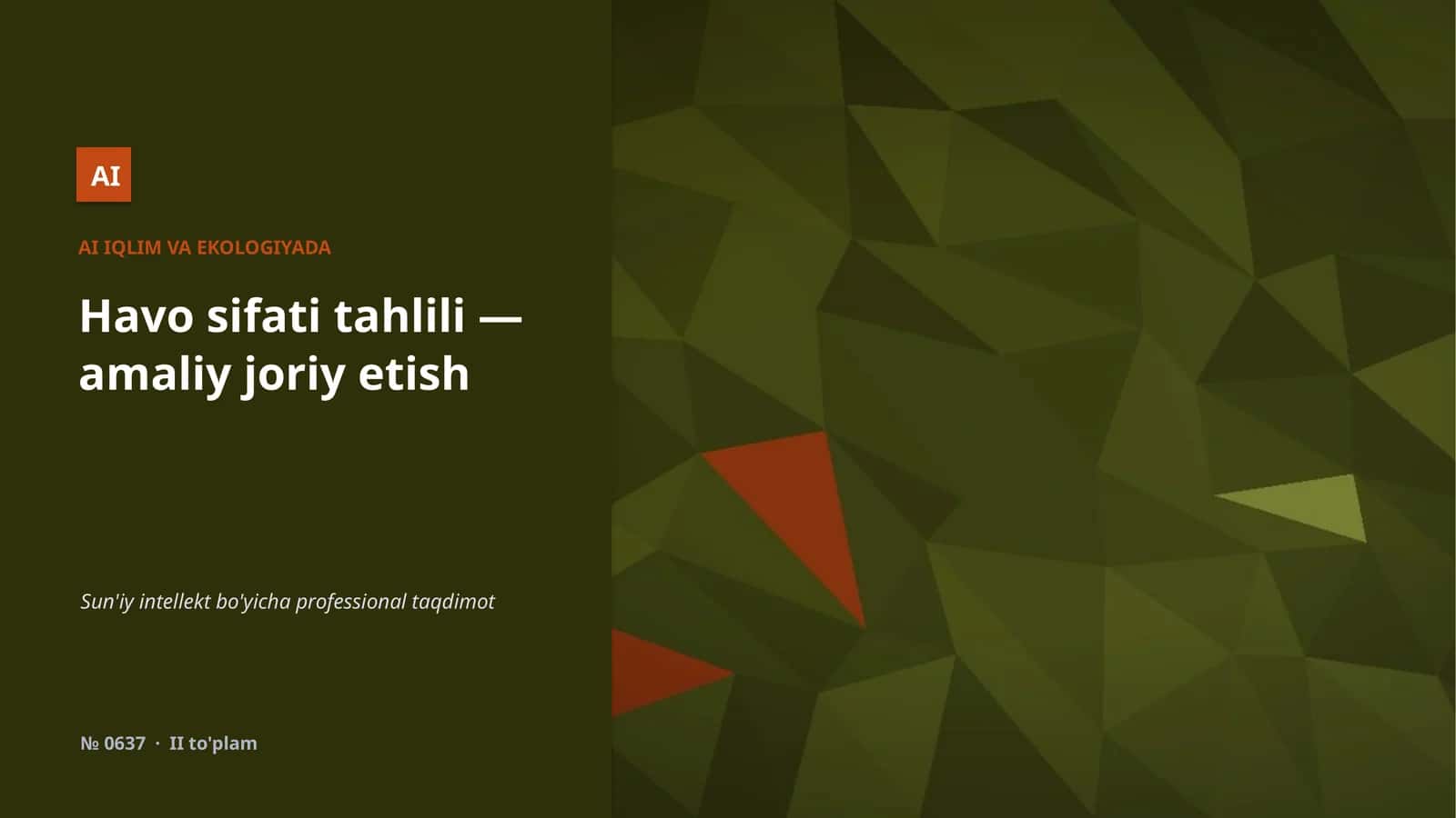Sun'iy intellekt bo'yicha professional taqdimot