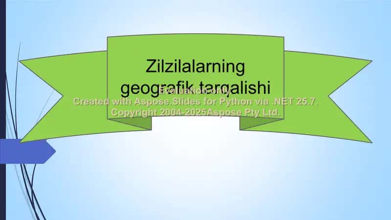 Zilzilalarning geografik tarqalishi