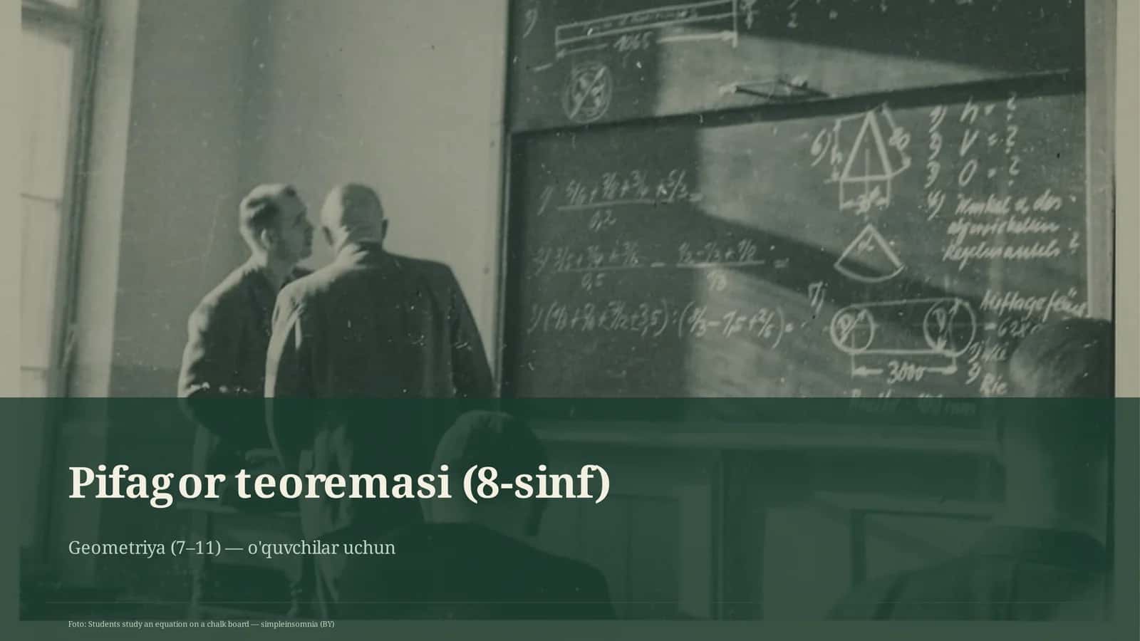 Pifagor teoremasi (8-sinf)