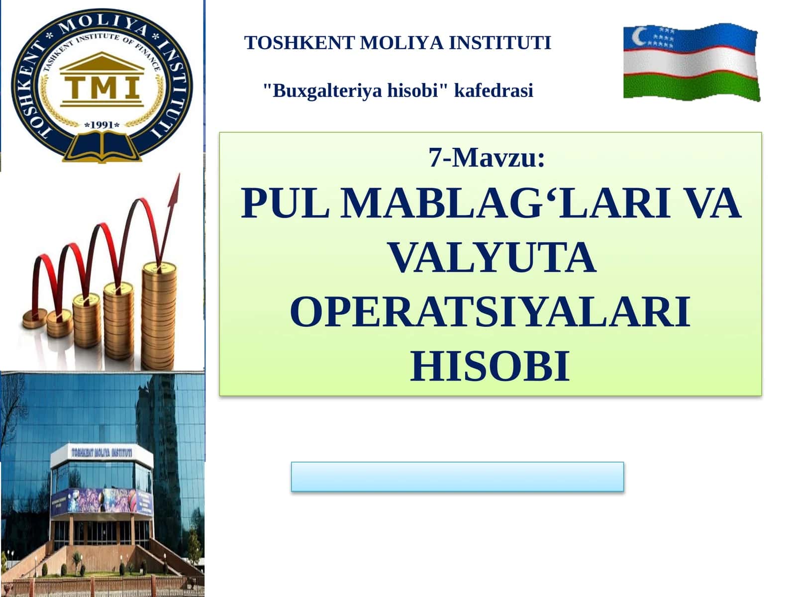 PULMABLAG‘LARI VAVALYUTAOPERATSIYALARIHISOBI