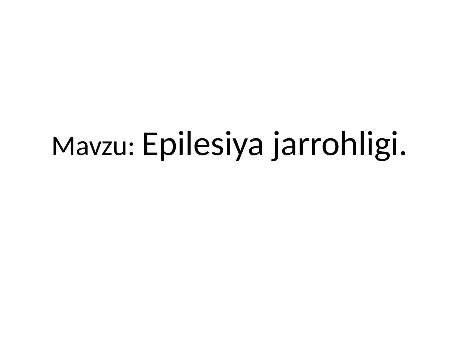Epilesiya jarrohligi