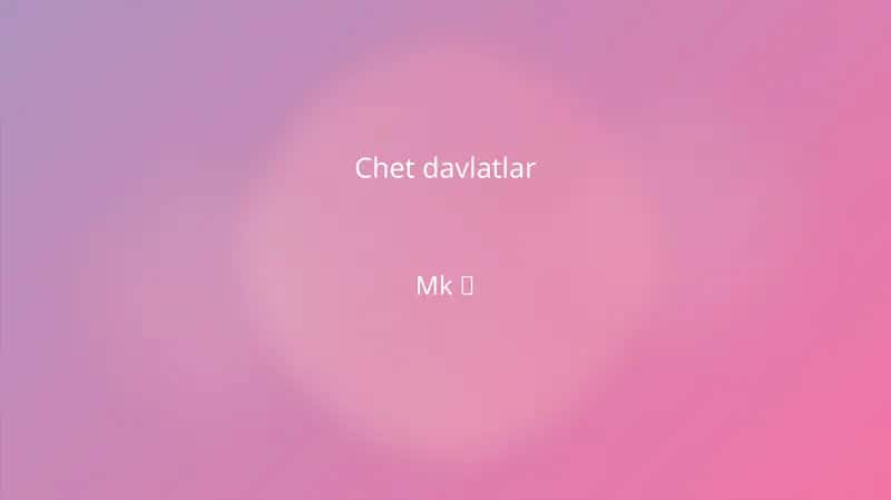 Chet davlatlar