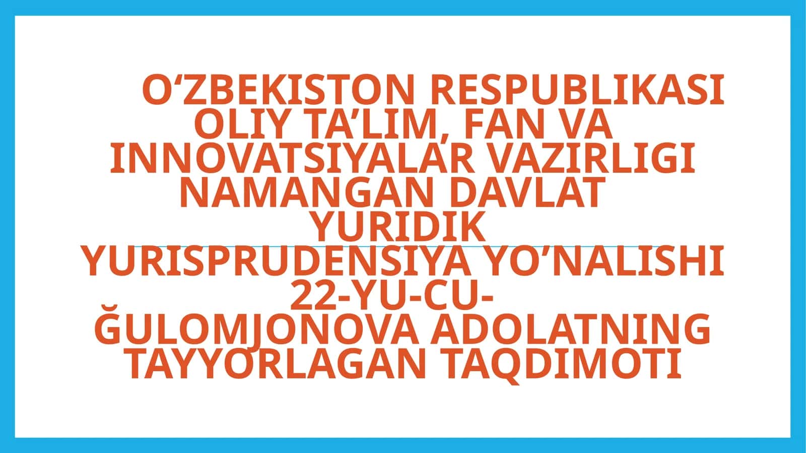 Taʼlim sohasida yuridik huquqning mohiyati