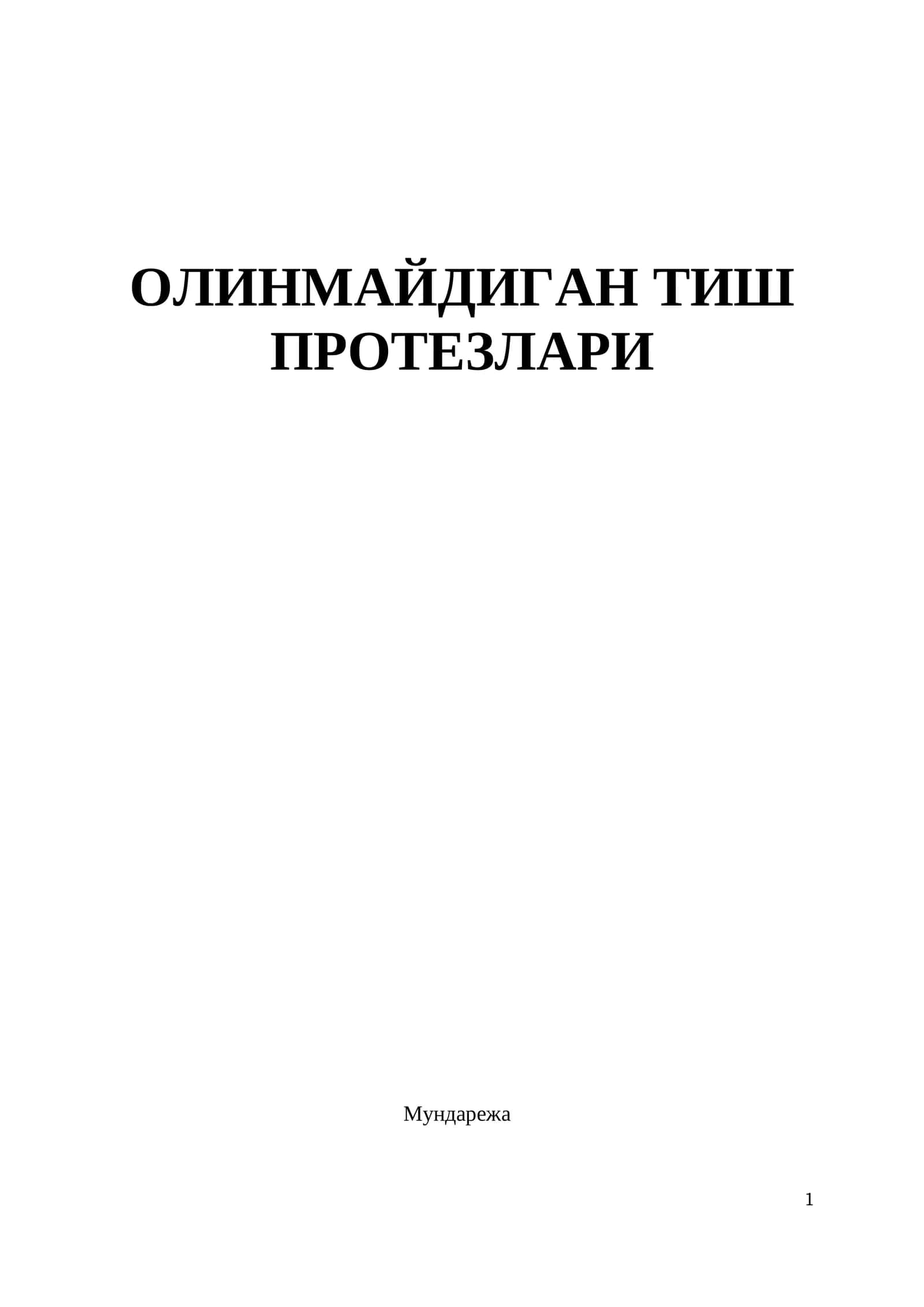 Olinmaydigan tish protezlari