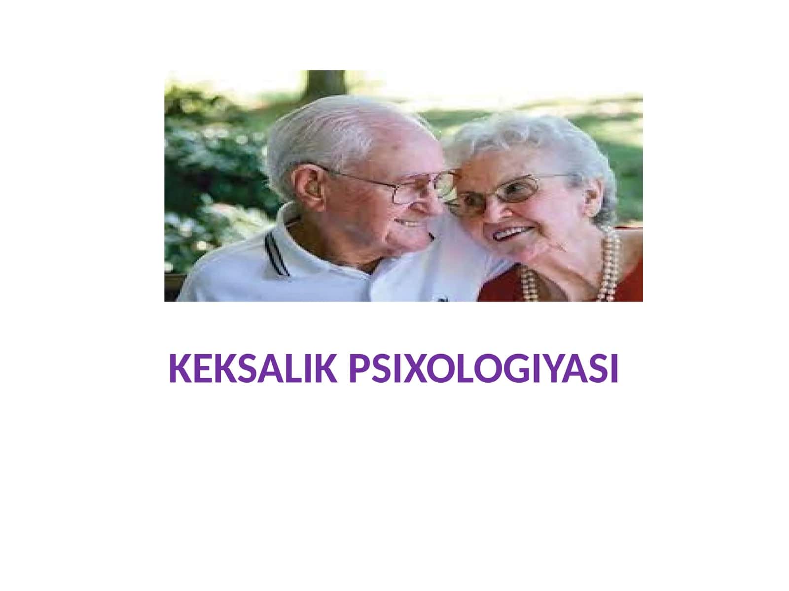 KEKSALIK PSIXOLOGIYASI