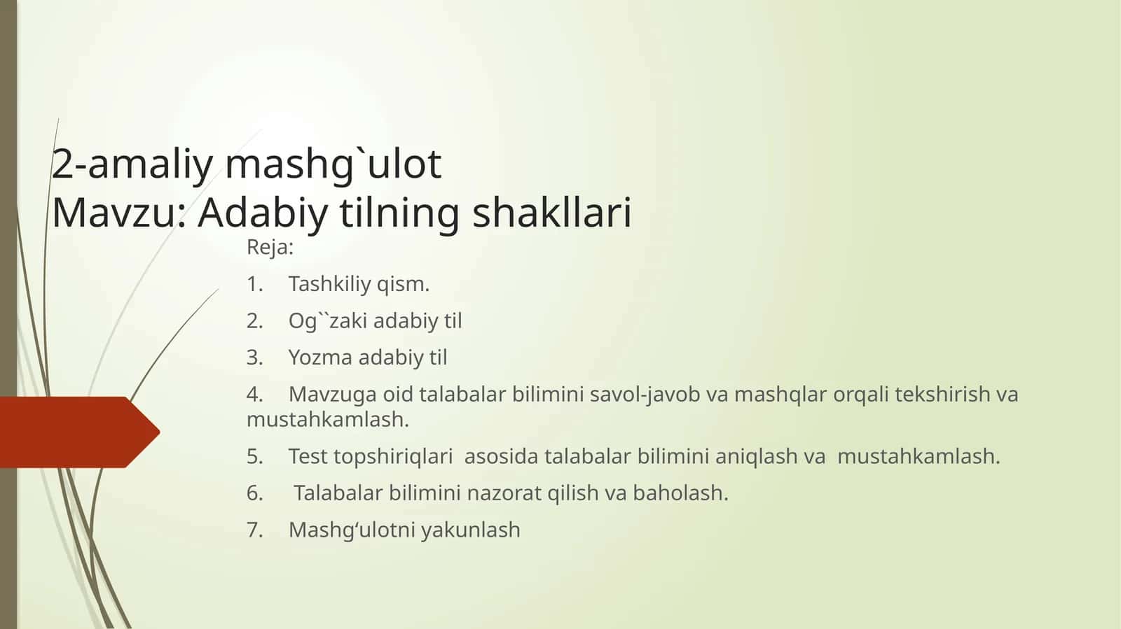 Adabiytilningshakllari