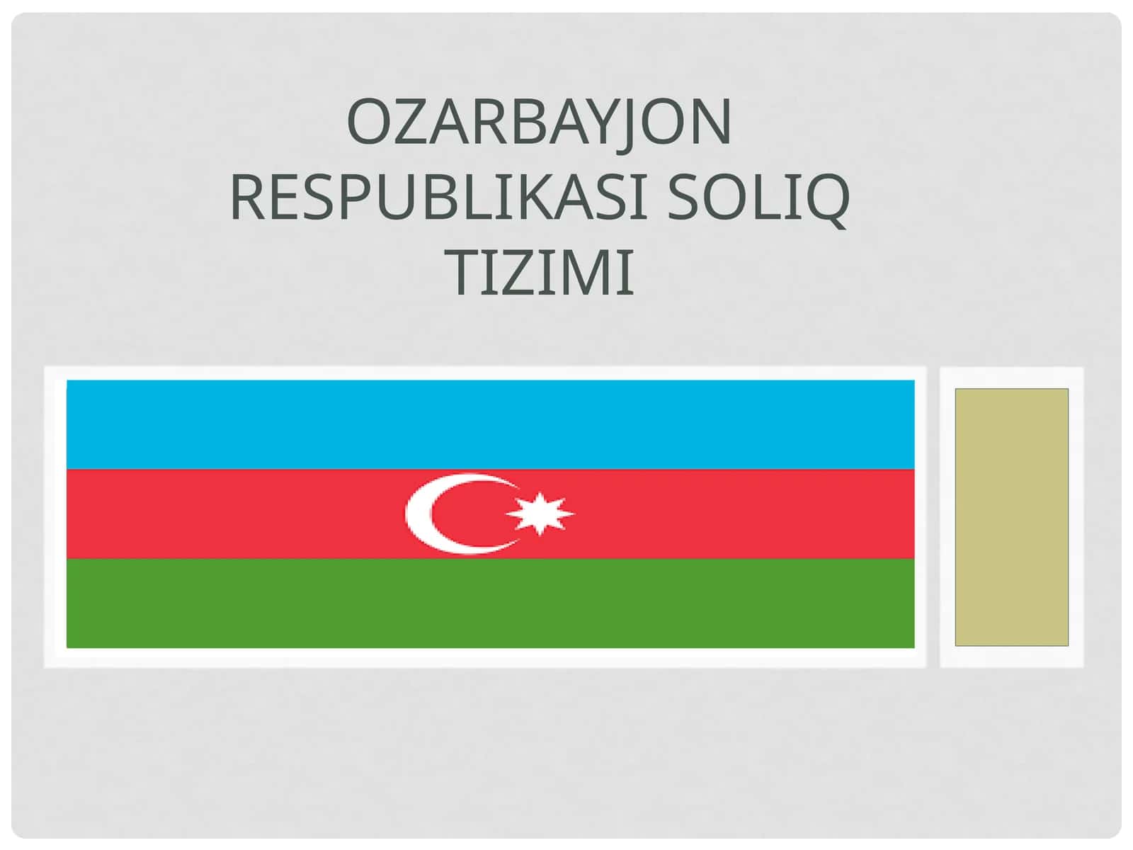 Ozarbayjon Respublikasi soliq tizimi