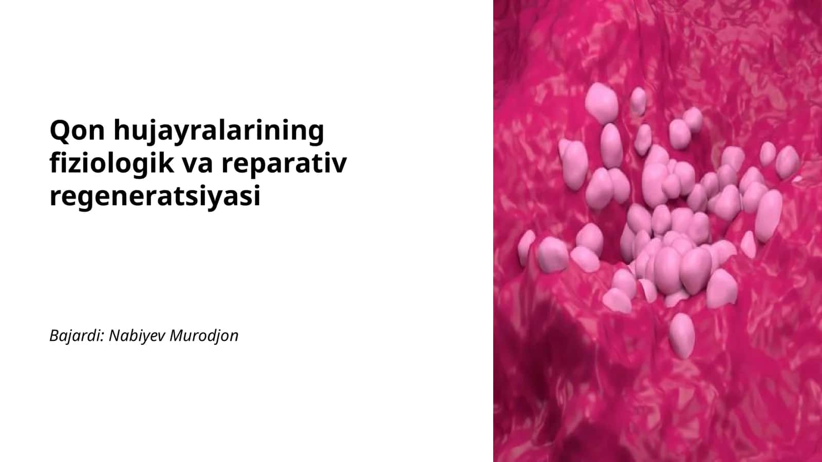 Qon hujayralarining fiziologik va reparativ regeneratsiyasi