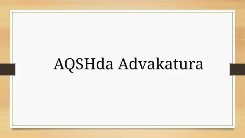 AQSHda Advakatura