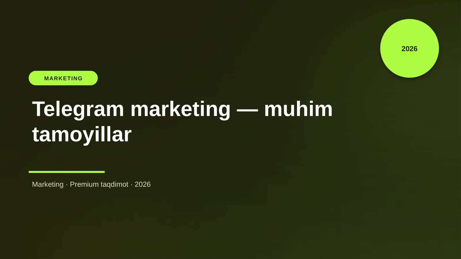 Telegram marketing — muhim tamoyillar