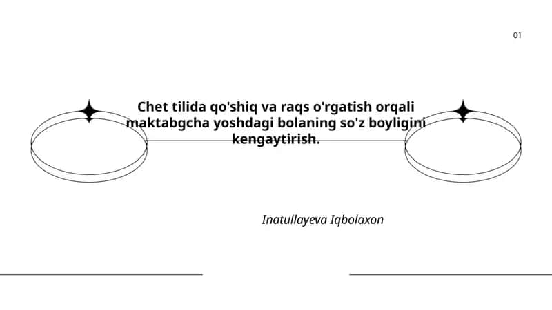 Chet tilida qo'shiq va raqs o'rgatish