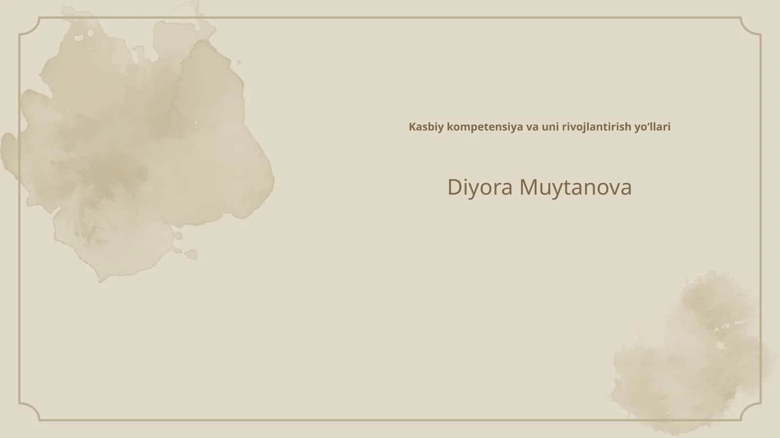 Kasbiy kompetensiya va uni rivojlantirish yo‘llari