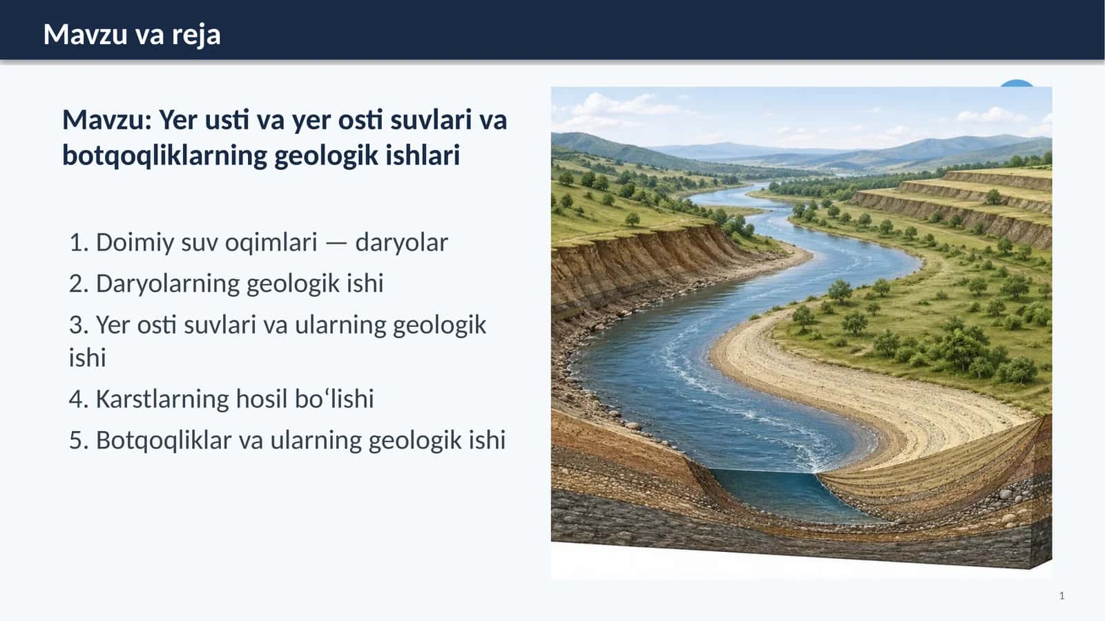 Yerusti va yerostisuvlarining geologikishi