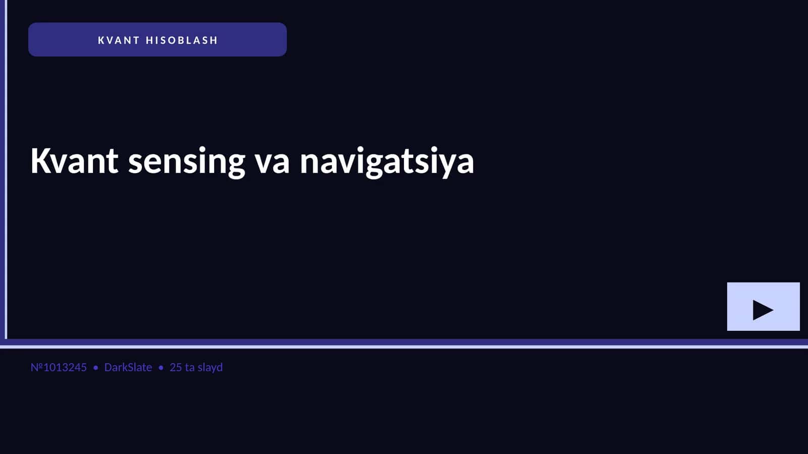 Kvant sensing va navigatsiya