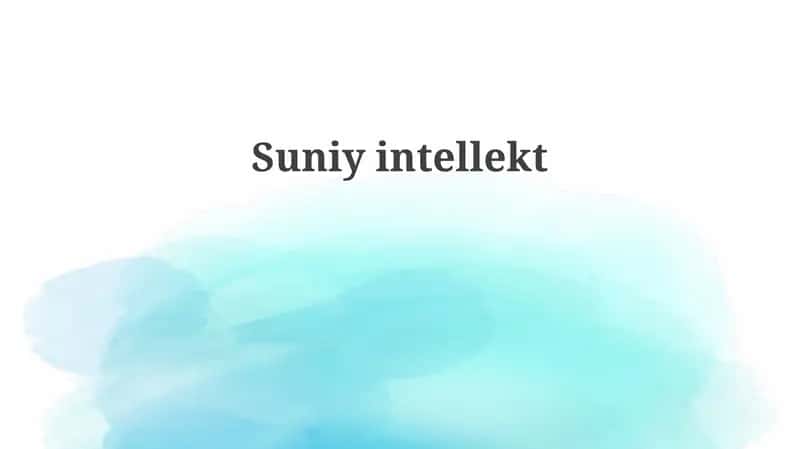 Sun'iy intellekt