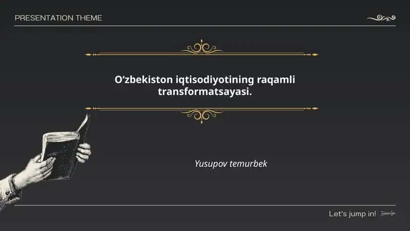 Oʻzbekiston iqtisodiyotining raqamli transformatsayasi