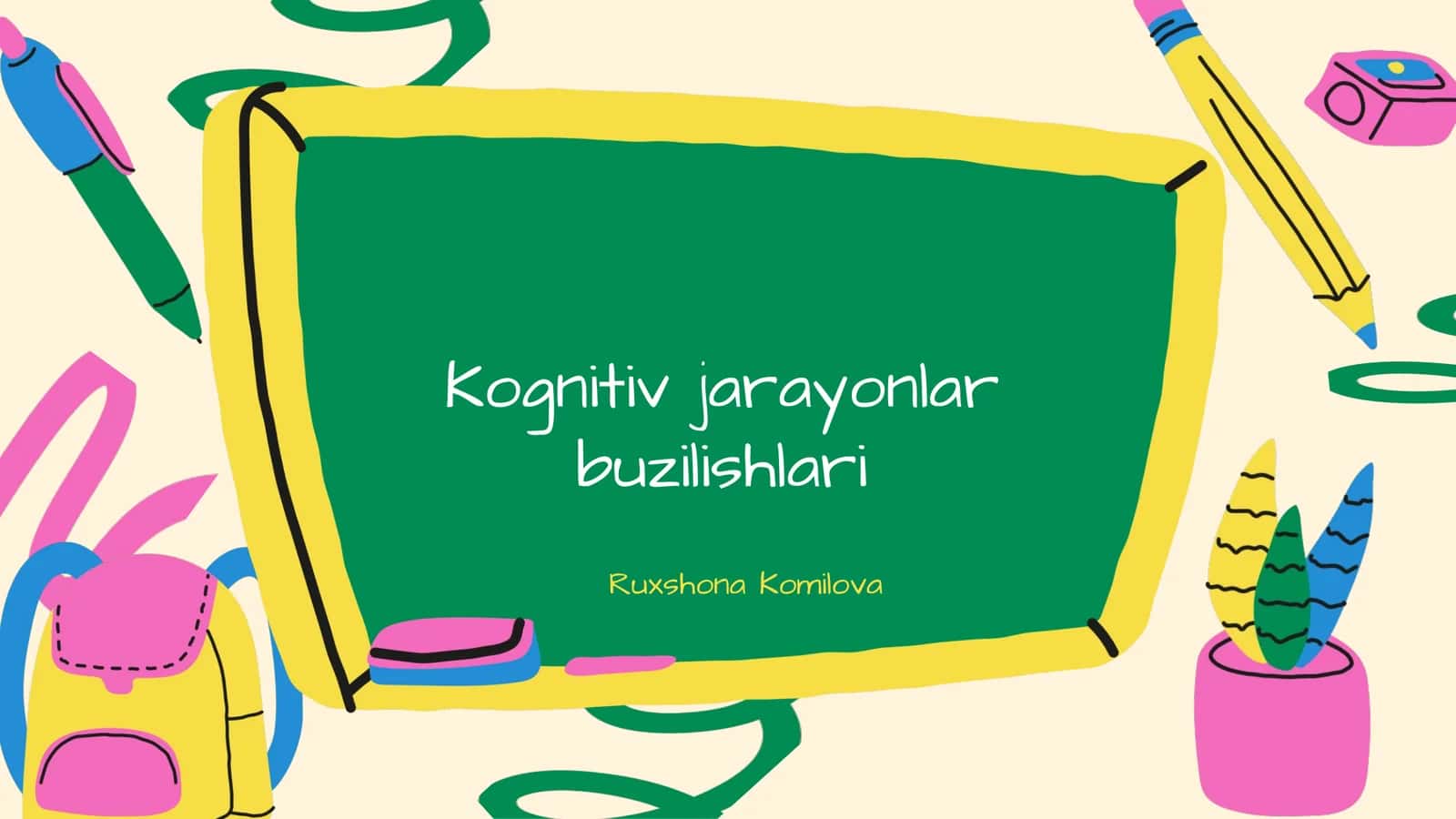 Kognitiv jarayonlar buzilishlari