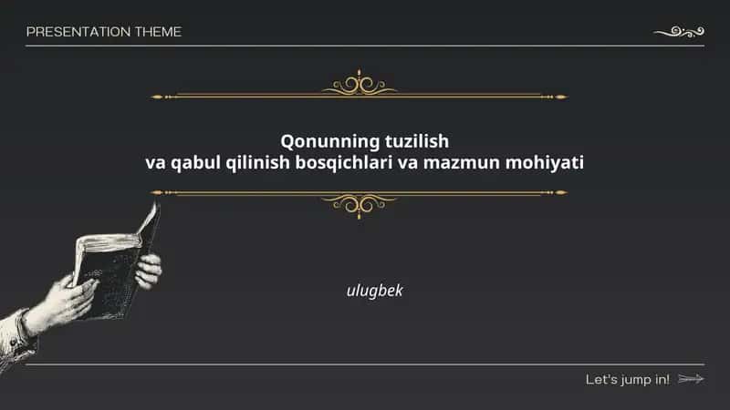 Qonun tushunchasi va ahamiyati