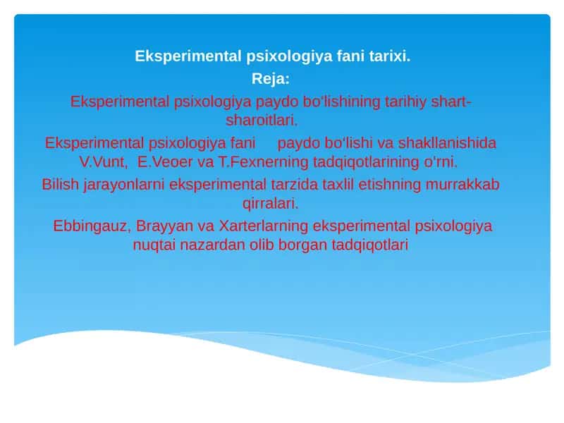 Eksperimental psixologiya kursi