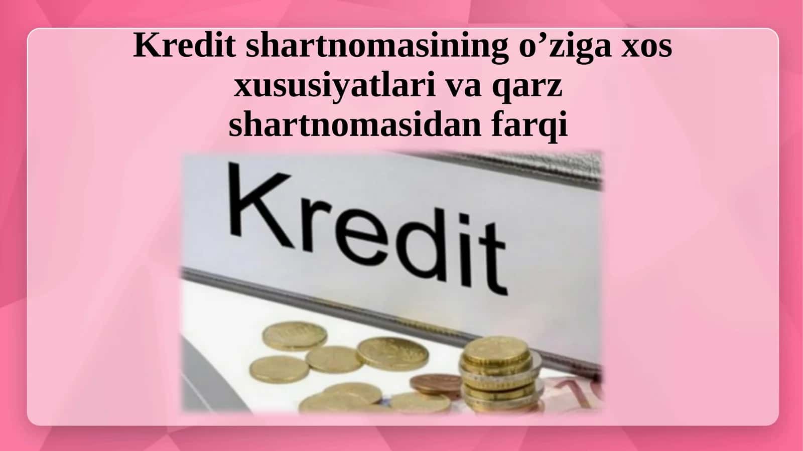 Kredit shartnomasi