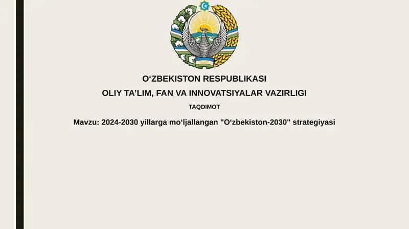Oʻzbekiston-2030 strategiyasi