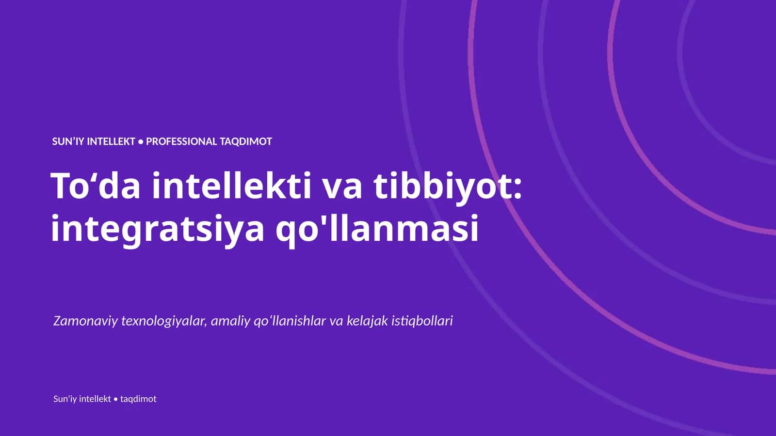 Toʻda intellekti va tibbiyot: integratsiya qo'llanmasi