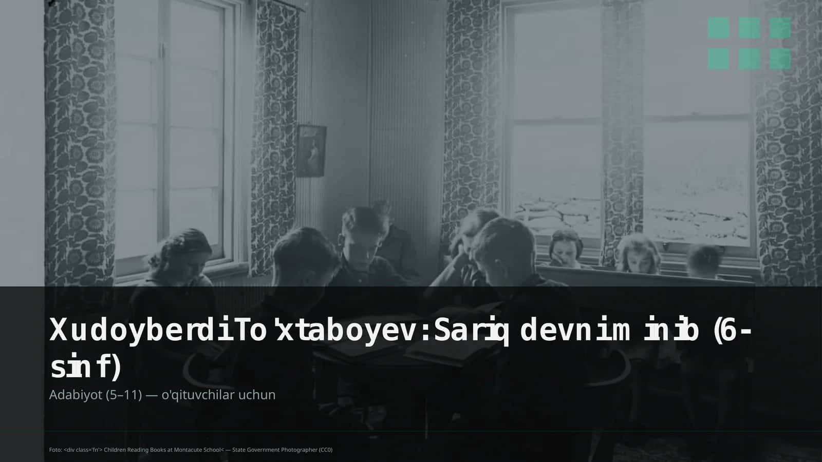 Xudoyberdi To'xtaboyev: Sariq devni minib (6-sinf)