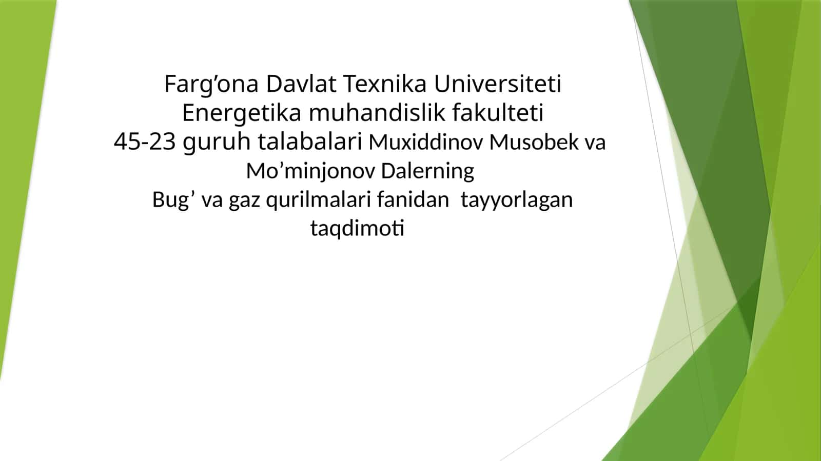 Bugʻgazqurilmalarida issiqlikni qaytatiklash texnologiyalari