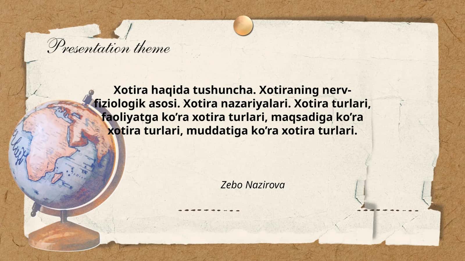 Xotira haqida tushuncha