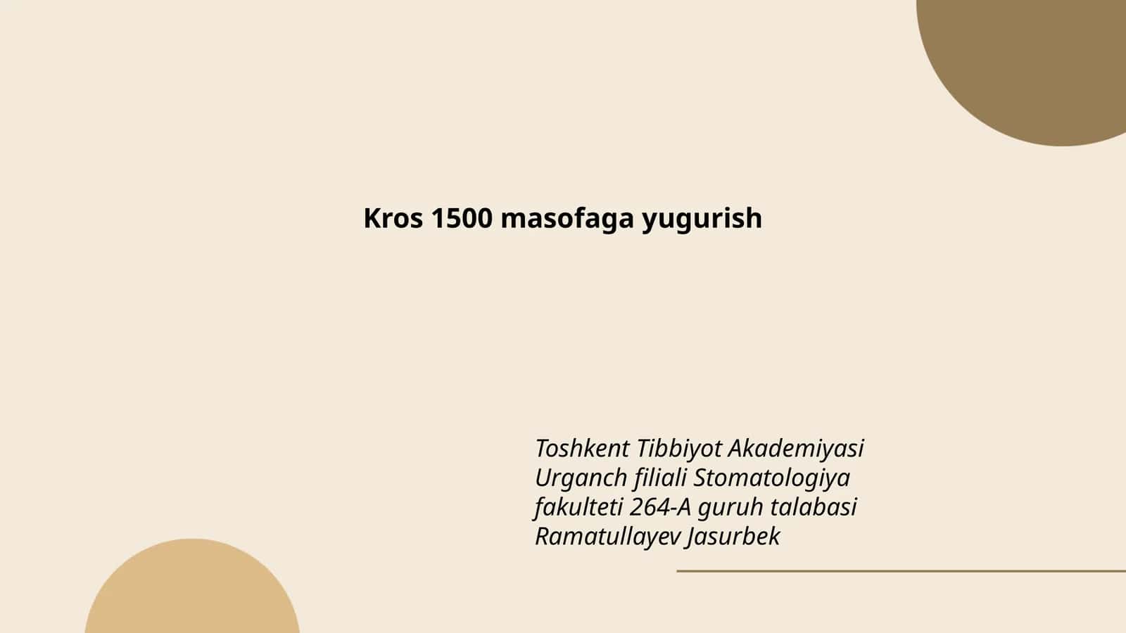 Kros 1500 masofaga yugurish