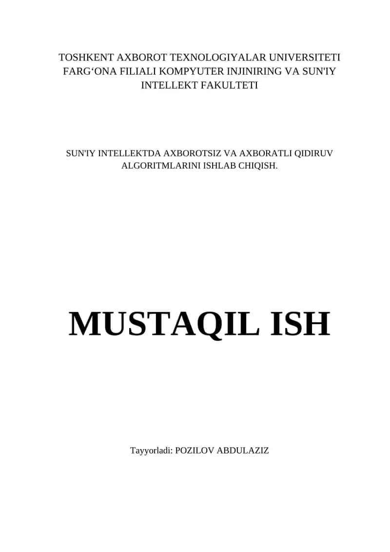 Mustaqil ish