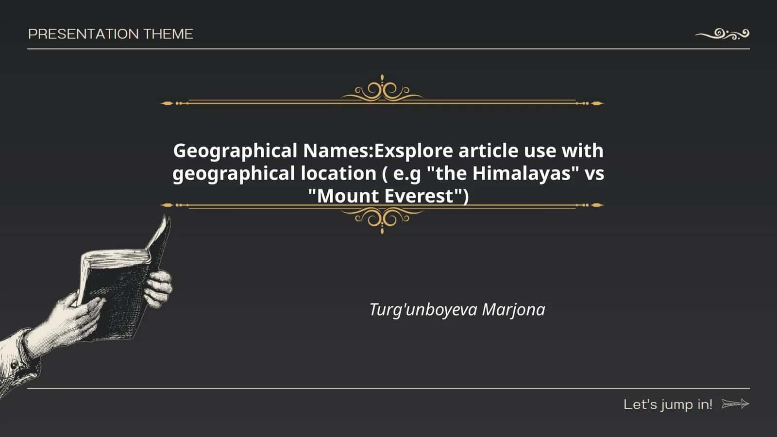 Geographical Names:Exsplore article use with geographical location