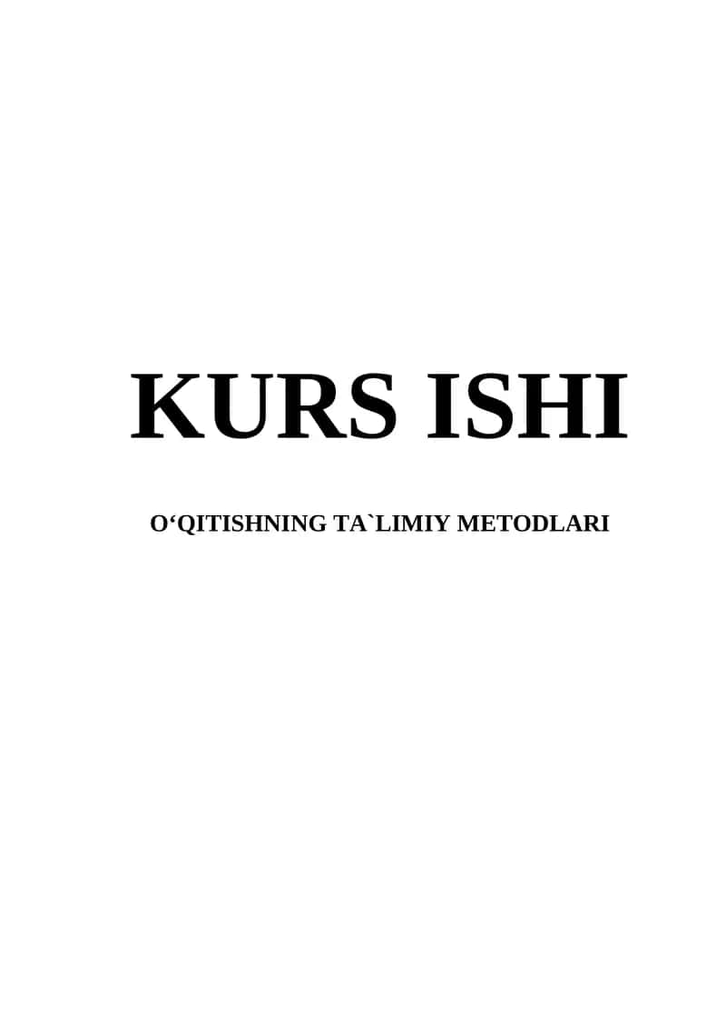 O‘qituvchining pedagogik mahorati tajribasida ta'lim metodları samaradorligini oshirish yo'llari