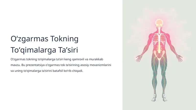 Oʻzgarmas Tokning Toʻqimalarga Taʼsiri