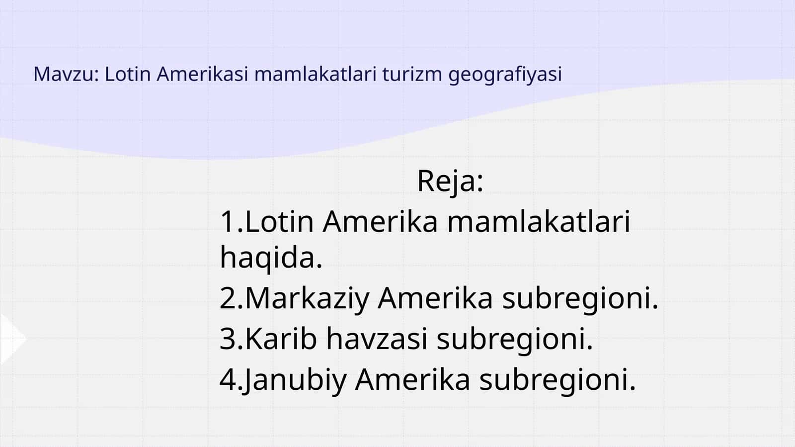 Lotin Amerikasi mamlakatlari turizm geografiyasi