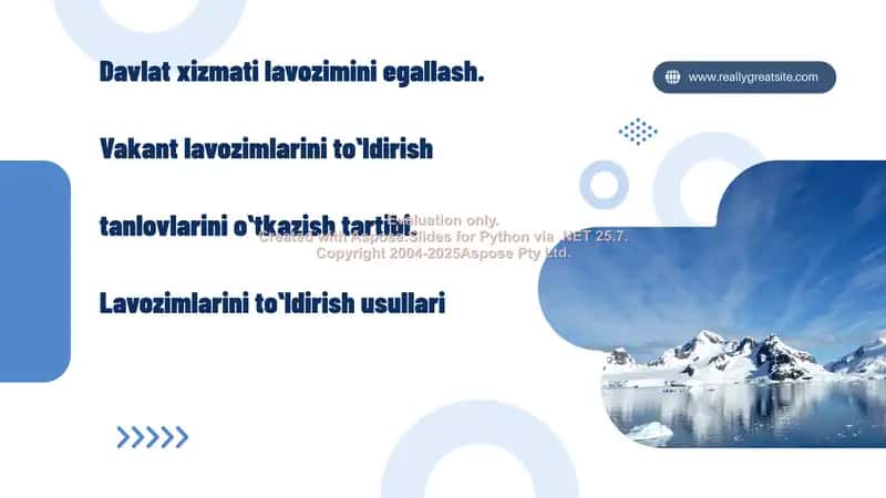 Davlat xizmati lavozimini egallash