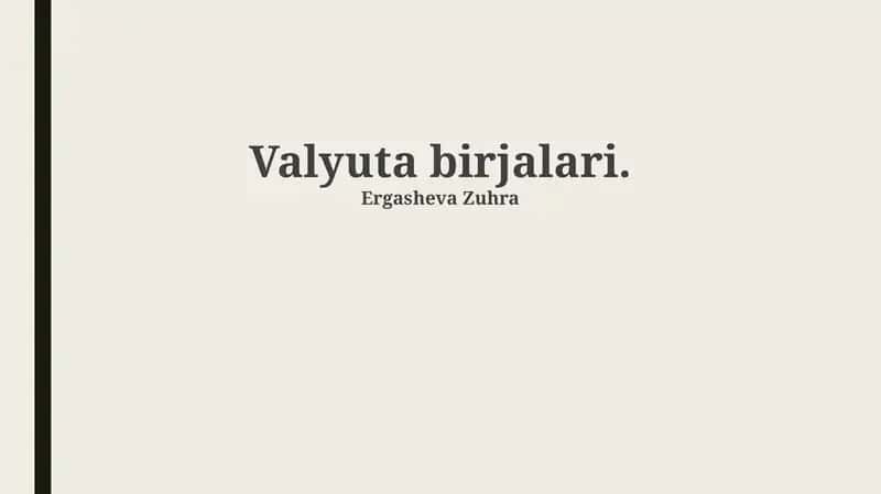 Valyuta birjalari