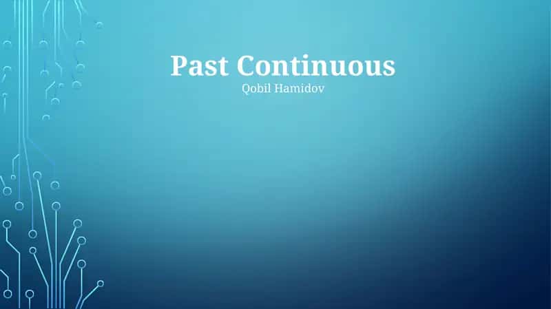 Past Continuous