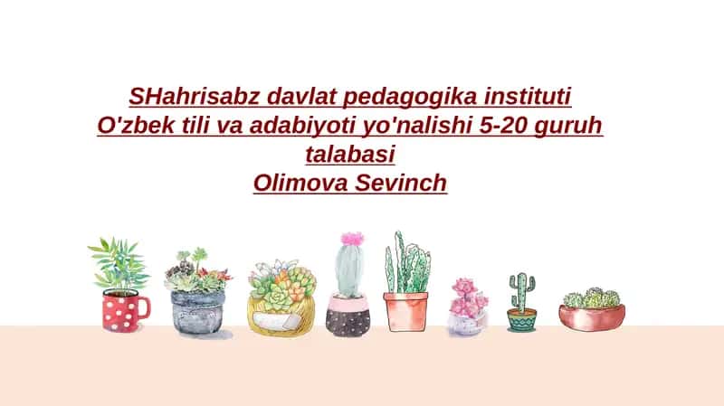 O'zbek tili va adabiyoti yo'nalishi 5-20 guruh talabasi