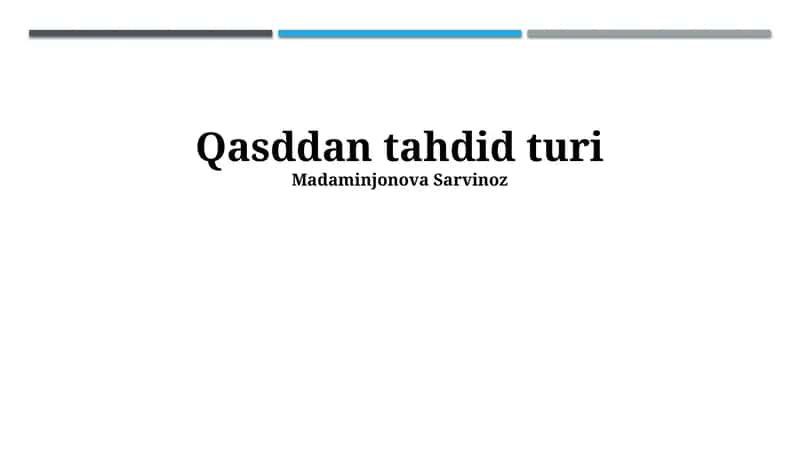 Jismoniy tahdidlar