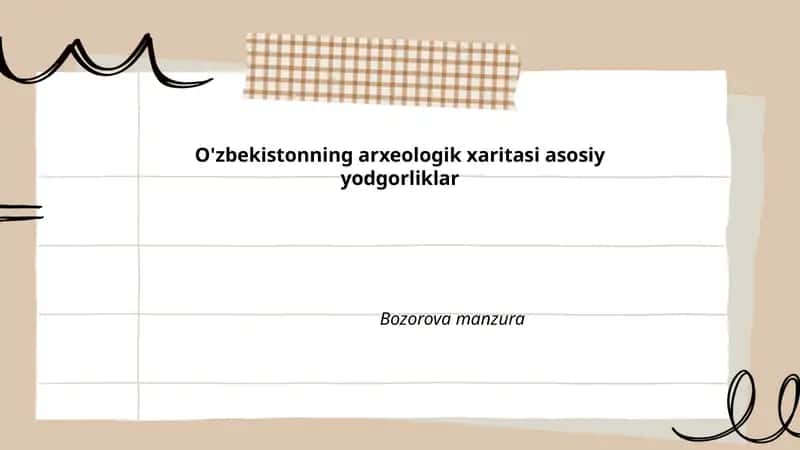 O'zbekistonning arxeologik xaritasi