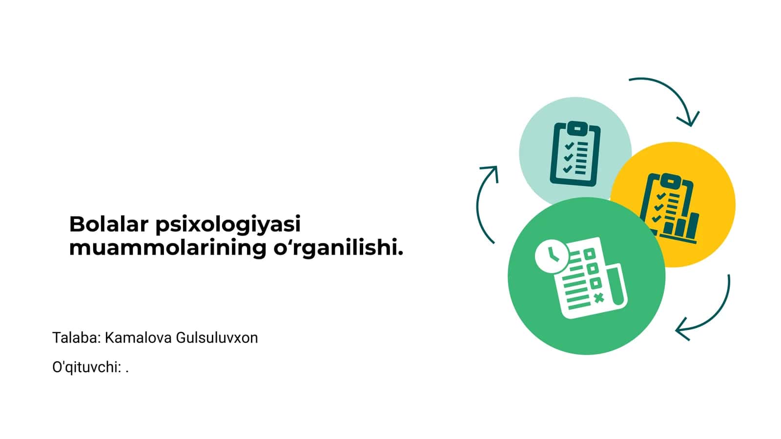 Bolalar psixologiyasi muammolarining oʻrganilishi