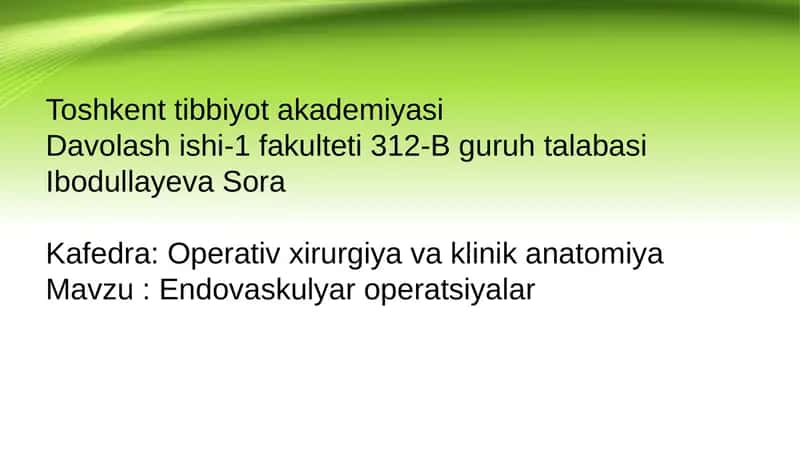 Endovaskulyar jarrohlik