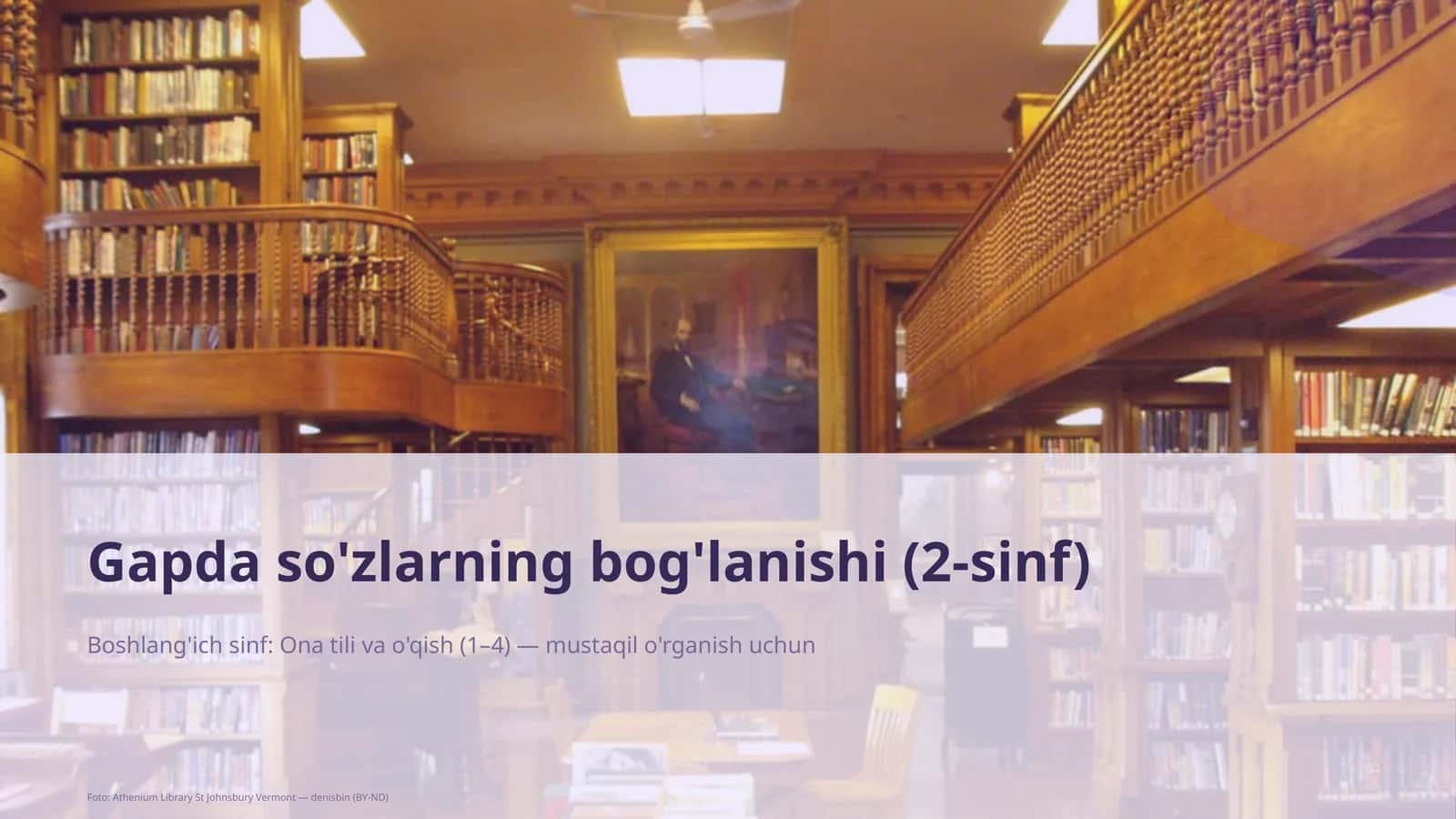 Gapda so'zlarning bog'lanishi (2-sinf)