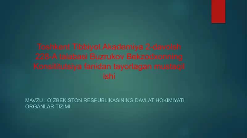 Toshkent Tibbiyot Akademiya